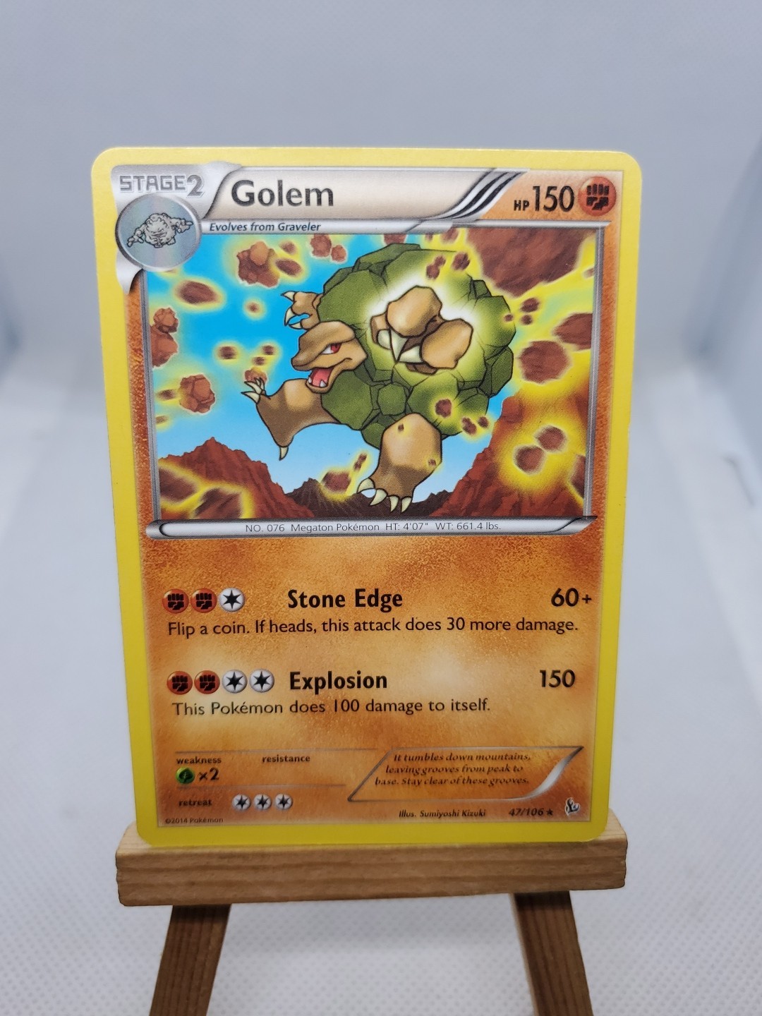 Golem 47/106 Rare Pokemon XY FlashFire TCG Non Holo Trading Card