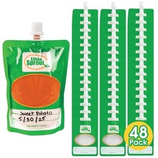 Disposable 6oz Baby Food Storage Pouch Containers, 48 Pack Write What You Want
