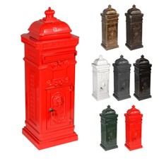 antiker Aluminium Standbri​efkasten nostalgischer Briefkasten LUNA antik