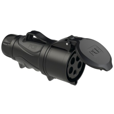 16A CEE Kupplung IP44/54 5-polig 400V GRIP schwarz PCE 2153-6x