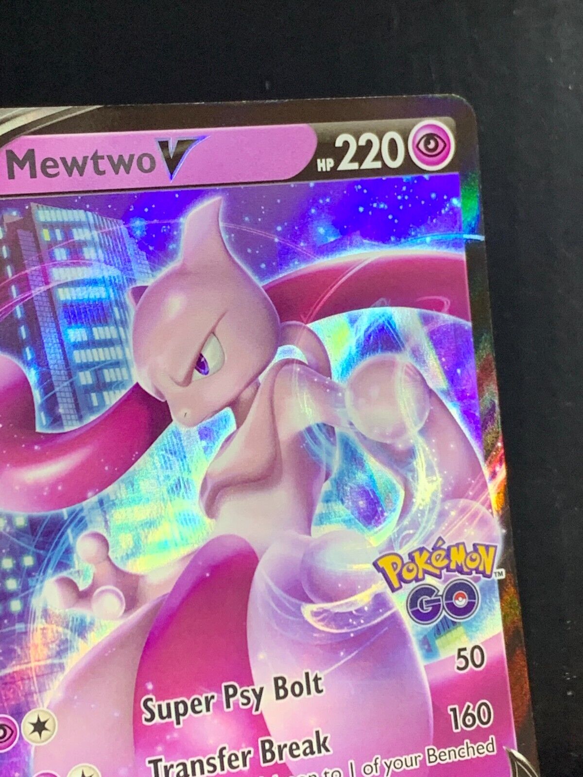 Mewtwo V SWSH223 Ultra Rare Promo Pokemon Go Sword & Shield NM 2022