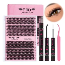 Lash Clusters Kit 280 Pcs Cluster Lashes 30D+40D Lash Extension Kit with Lash
