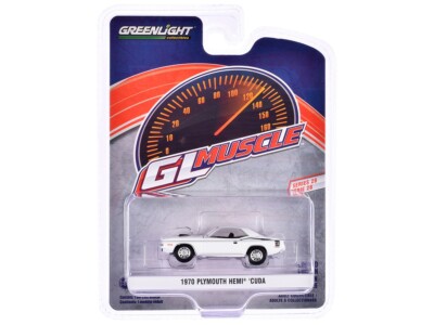 Greenlight 1970 Plymouth Hemi Barracuda Alpine White 1/64 Diecast