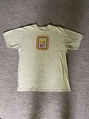 Taco Bell Short Sleeve Yellow T-shirt Size XL