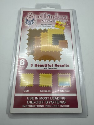Spellbinders Nestabilities Large Classic Inverted Scallop Squares Die Cut Set