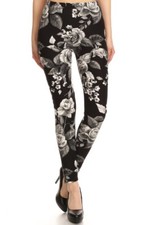Women's OS Reg Fits Sizes 2-12 Leggings Full Length Super Soft Blk 7 Prints NWT