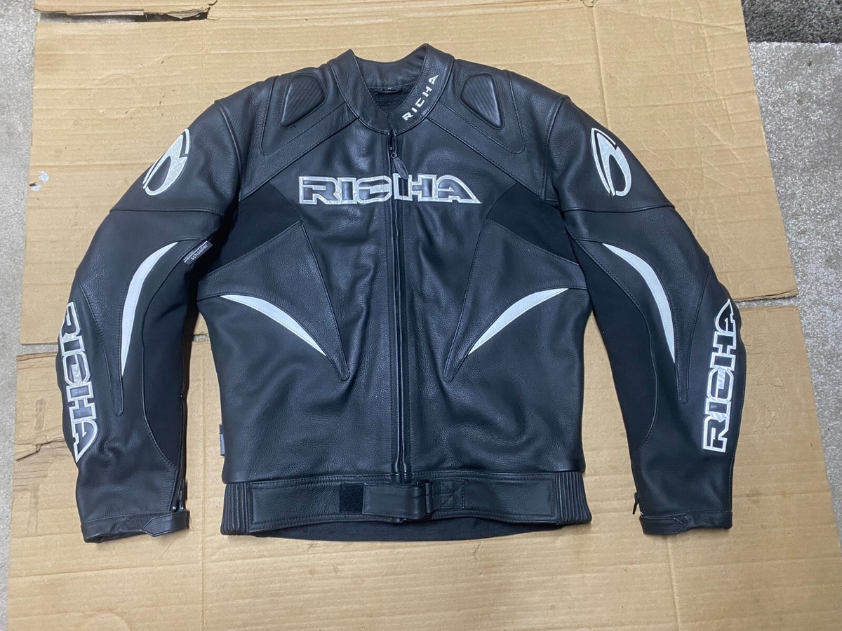 RICHA Ladies Leather Motorbike Motorcycle Jacket UK 16 40