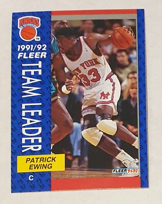 Patrick Ewing New York Knicks 1991-92 Fleer NBA Basketball Trading Card  389