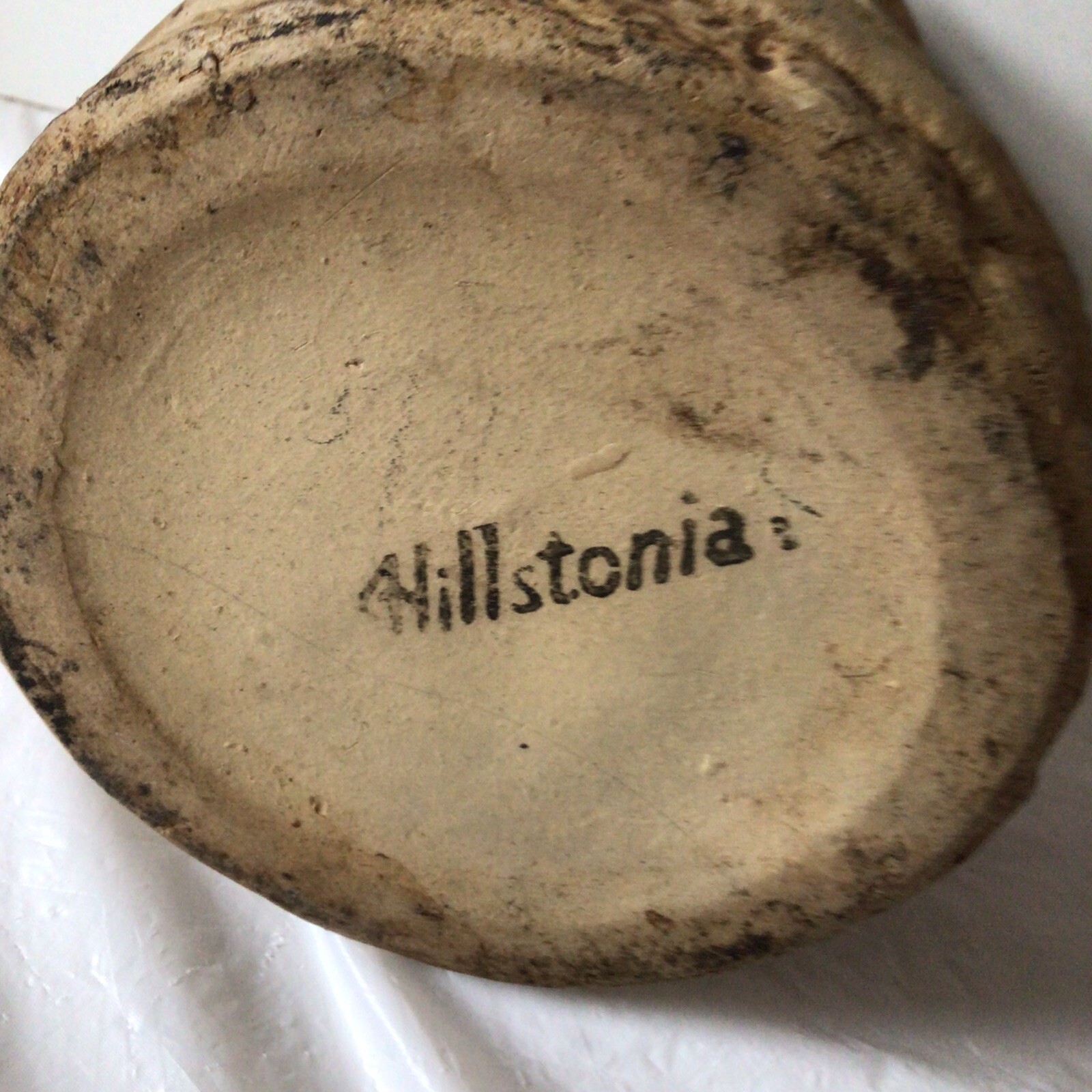 Vintage Hillstonia Moira Pottery Jug Stoneware Bark & Band Pattern eBay