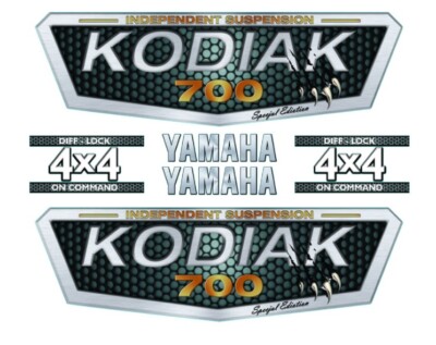 Hochwertiger Satz laminierte Aufkleber Yamaha Kodiak 700
