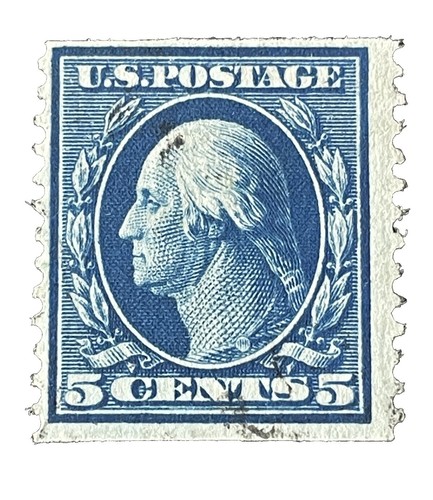 George Washington 5 cent Blue Rare stamp 1962 United States