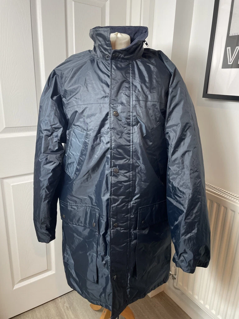 Royal Stormbeater Waterproof Coat Navy Corduroy Collar Hooded