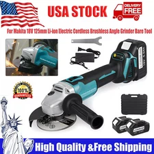 Cordless 4-1/2 Power Angle Grinder for Makita 18V Max Battery Brushless 9000 RPM