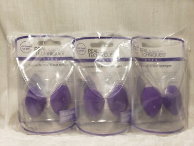3X Real Techniques Miracle  Mini Eraser Sponges total 6 