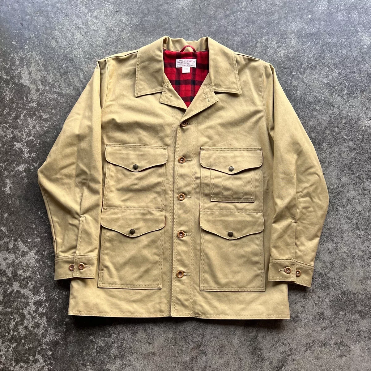 Filson men's tin cloth jacket cheap