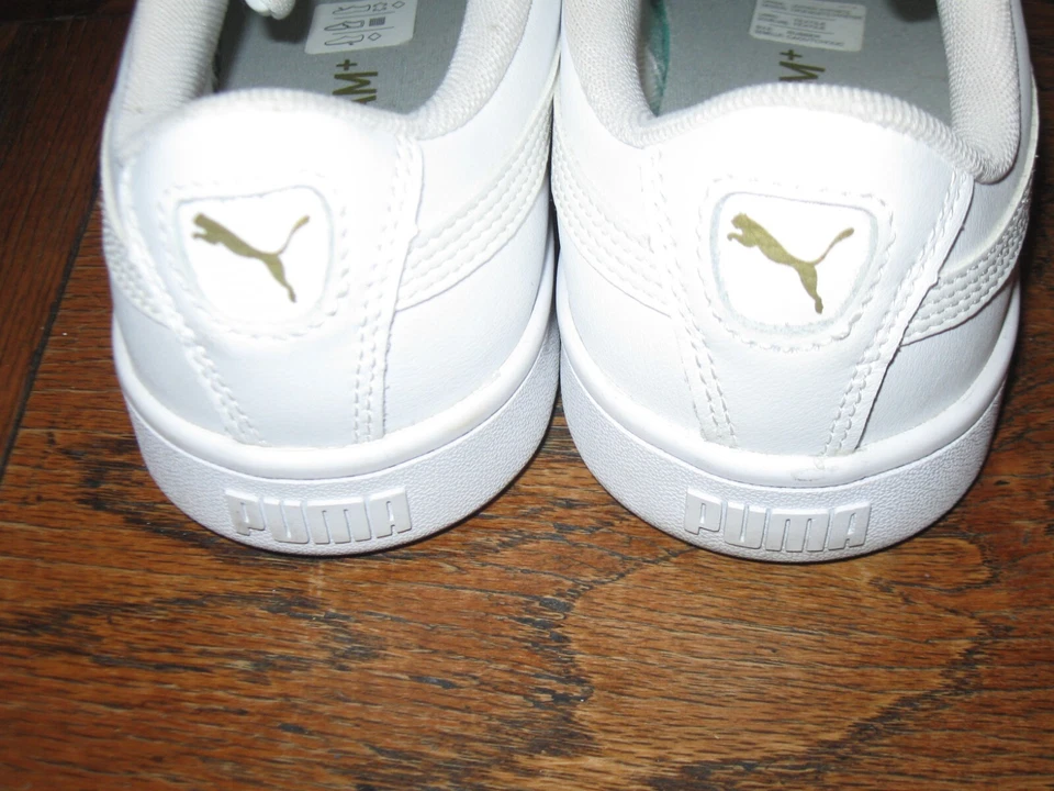 ZAPATILLAS MUJER PUMA CUERO BLANCO ESPUMA SUAVE CON CORDONES Talla 7.5 Foto 3 de 4