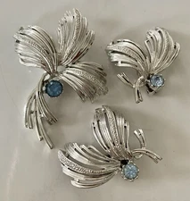 Vintage EMMONS Bouquet Brooch Pin & Earrings Set