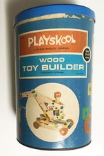 Playskool Wood Toy Builder Set - Vintage 1970 