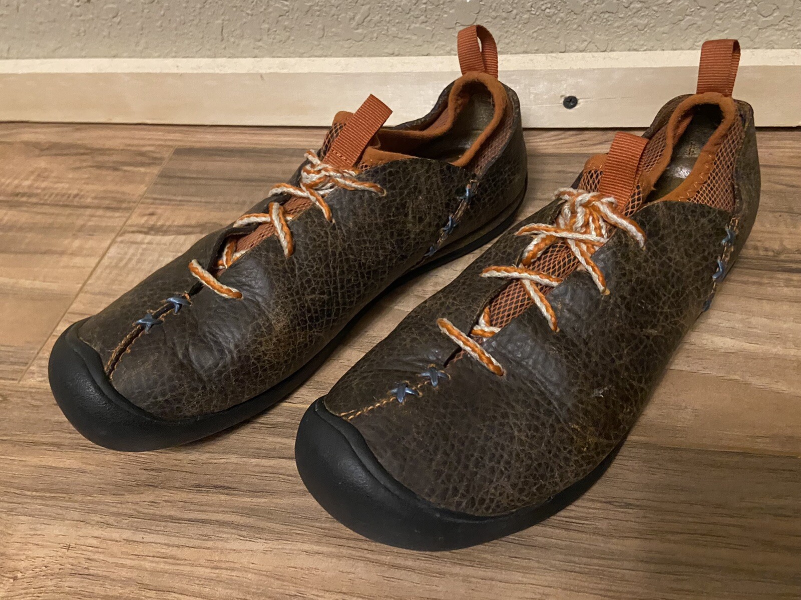 Scarpe Keen donna 8 ballerine in pelle con ciottoli foderate in rete cucite