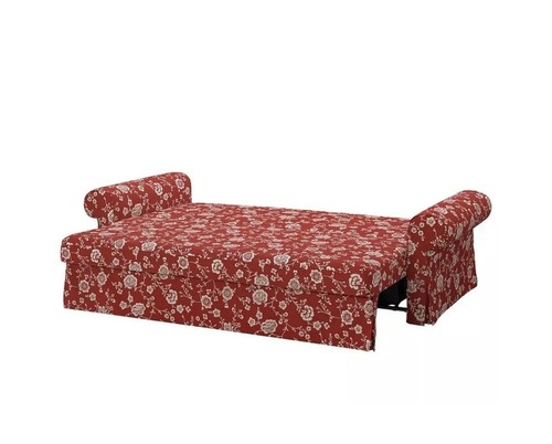 Ikea Ektorp / VRETSTORP Cover for 3-seat sofa-bed, Virestad red/white,50503579 - Picture 5 of 7