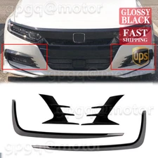 For Honda Accord 18-20 AKASAKA Painted Black Front Fog Light Trim Eyebrow Cover
