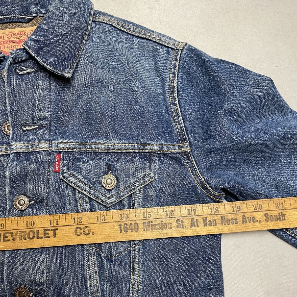 Levis Big E 559 Blanket Lined Denim Jean Type 3 Trucker Jacket | eBay