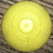Original 1966 WHAM-O Regular FRISBEE Flying Disc 13B Yellow 9" Pat No. 3,359,678