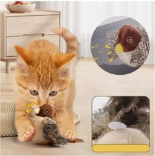Interactive Chirping Bird Cat Toy Flapping Automatic Bird Sound For Cat Exercise