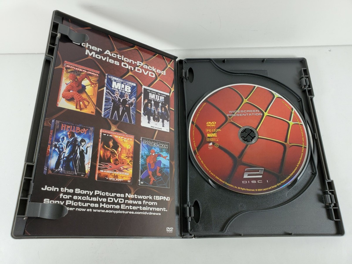 Spider-Man 2 2004 Movie DVD with Case Marvel Sony Columbia