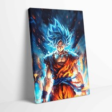 Son Goku super Saiyan Anime Stretched Canvas or Unframed Poster Print More Sizes