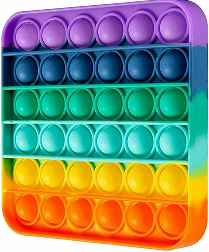 Rainbow Push Pop Bubble Fidget Sensory 
