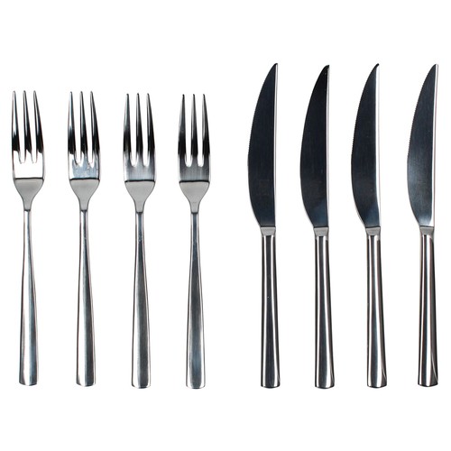 Justinus 8tlg BBQ Steakbesteck-Set für 4 Personen Messer Gabel inkl Holz-Kiste - Bild 2 von 6