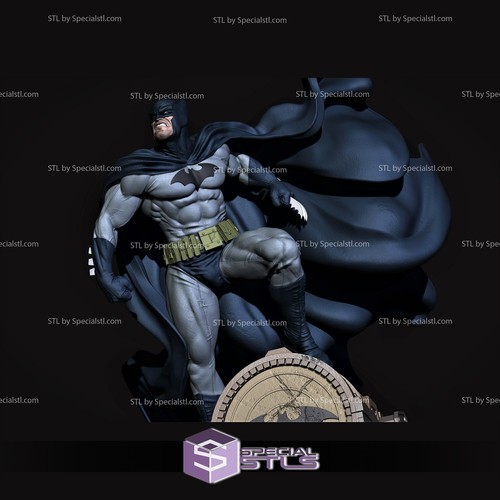 Batman and Bat Signal DC COMICS DIORAMA Kit modello resina 3D! UNPAINTED - Foto 2 di 5