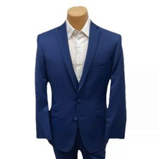 Boys GiNova Super Blue Moda Suit Jacket Trim Fit Perfect for Weddings Size 9