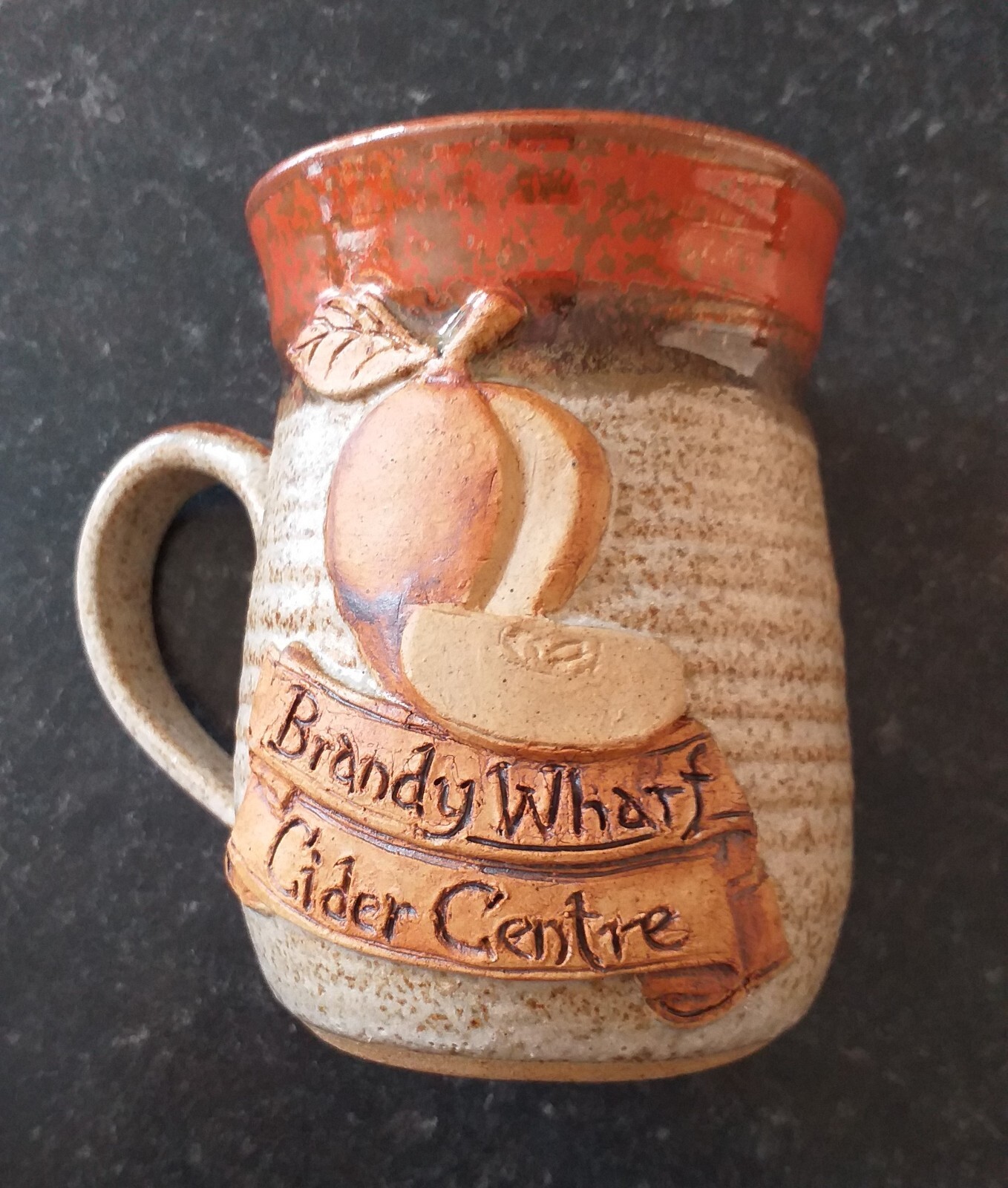 Studio Pottery Cider Mug signed Brandy Whaft Cider Centre collectable
