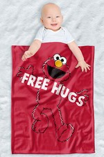 Sesame Street Fleece Baby Blanket, 30"x40", Free Hugs