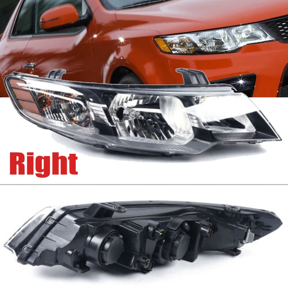 Halogen Head Light A Pair Left + Right For 2010-2013 Kia Forte/Forte Koup LX/EX Foto 4 de 4