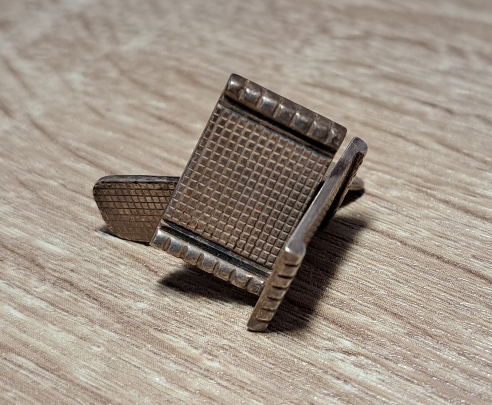 Solid Silver Button Cuff Silver 835 - image 3