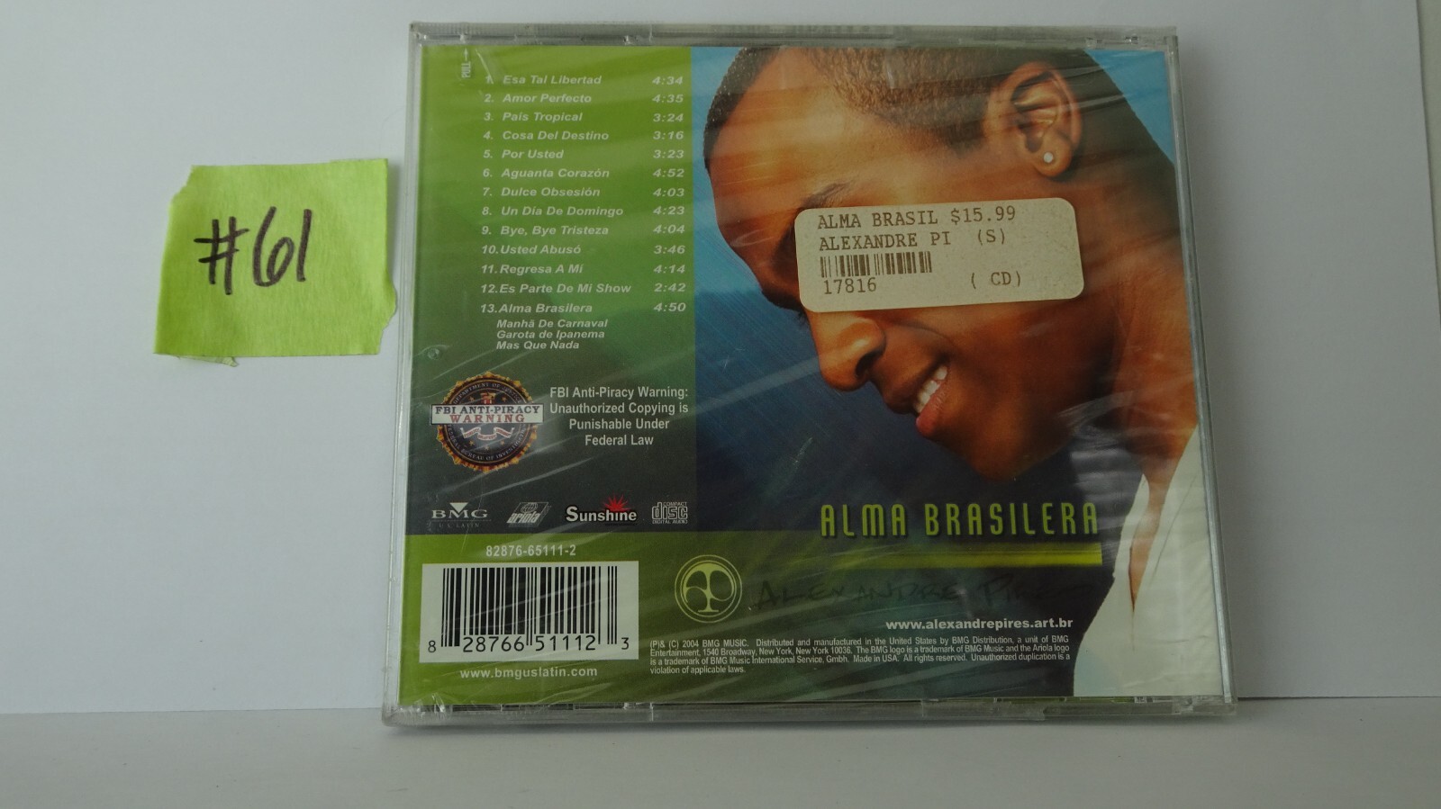 Alma Brasilera by Alexandre Pires (CD, Oct-2004, Sony BMG) Nuevo #61