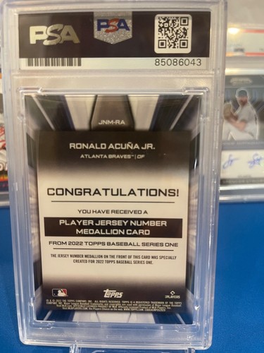 2022 Topps Ronald Acuna Jr Jersey Patch #13 MVP Black Friday for Him Auto NICE - Picture 4 of 7