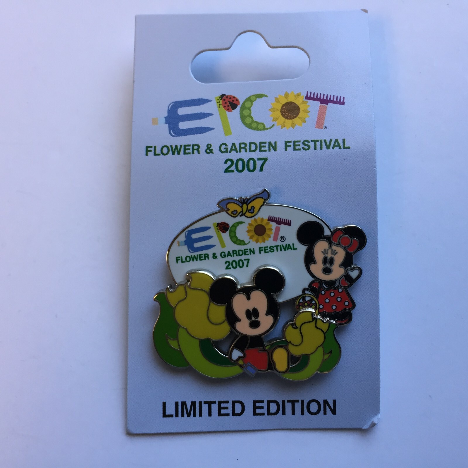 Flower & Garden Festival 2007 Cute Characters Mickey & Minnie Disney Pin 53679