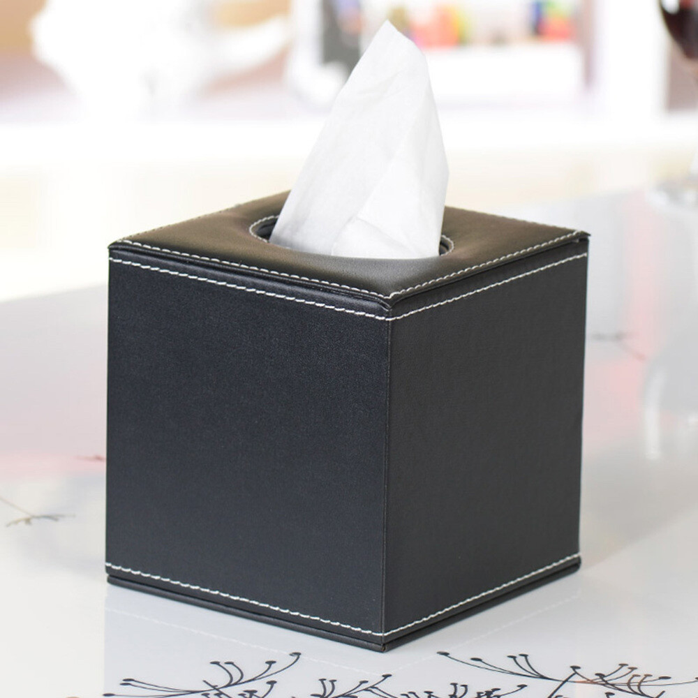 paper holder PU Tissue Box Cover Square Shape Roll Cover Tissue Paper eBay
