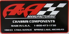 A&A Manufacturing Chassis Components Decal / Sticker,Hot Rod, Toolbox Collection