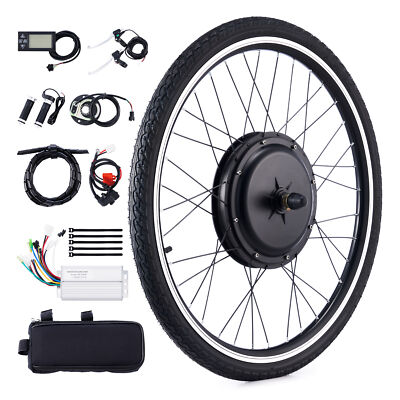 VIRIBUS 1000W 26'' eBike Front Wheel Conversion Kit 48V Motor Electric Bike