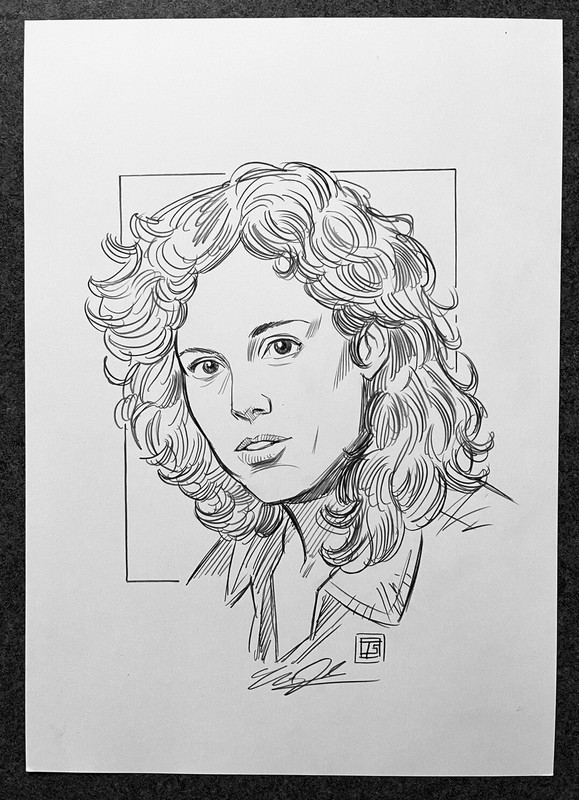 Alien Ellen Ripley Sigourney Weaver ORIGINAL PENCIL SKETCH by Tim Shinn