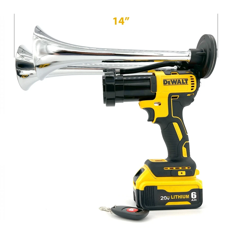 Bocina Tren Taladro Impacto DeWalt 20v + Control Remoto y Trompetas 14" - BossHorn Foto 3 de 3