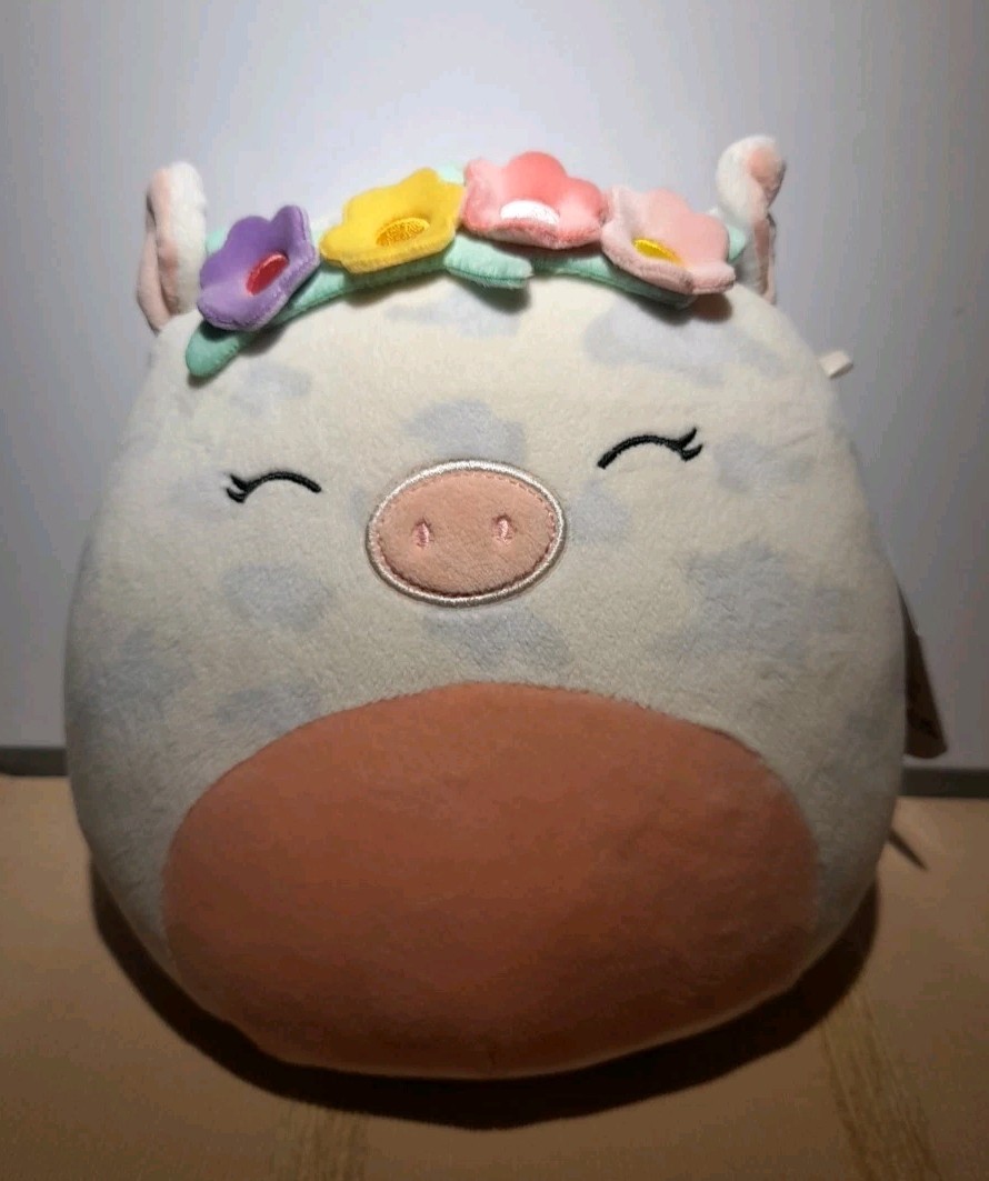 Squishmallows 7.5inch Rosie The Pig With Floral Headband With Tags VGC