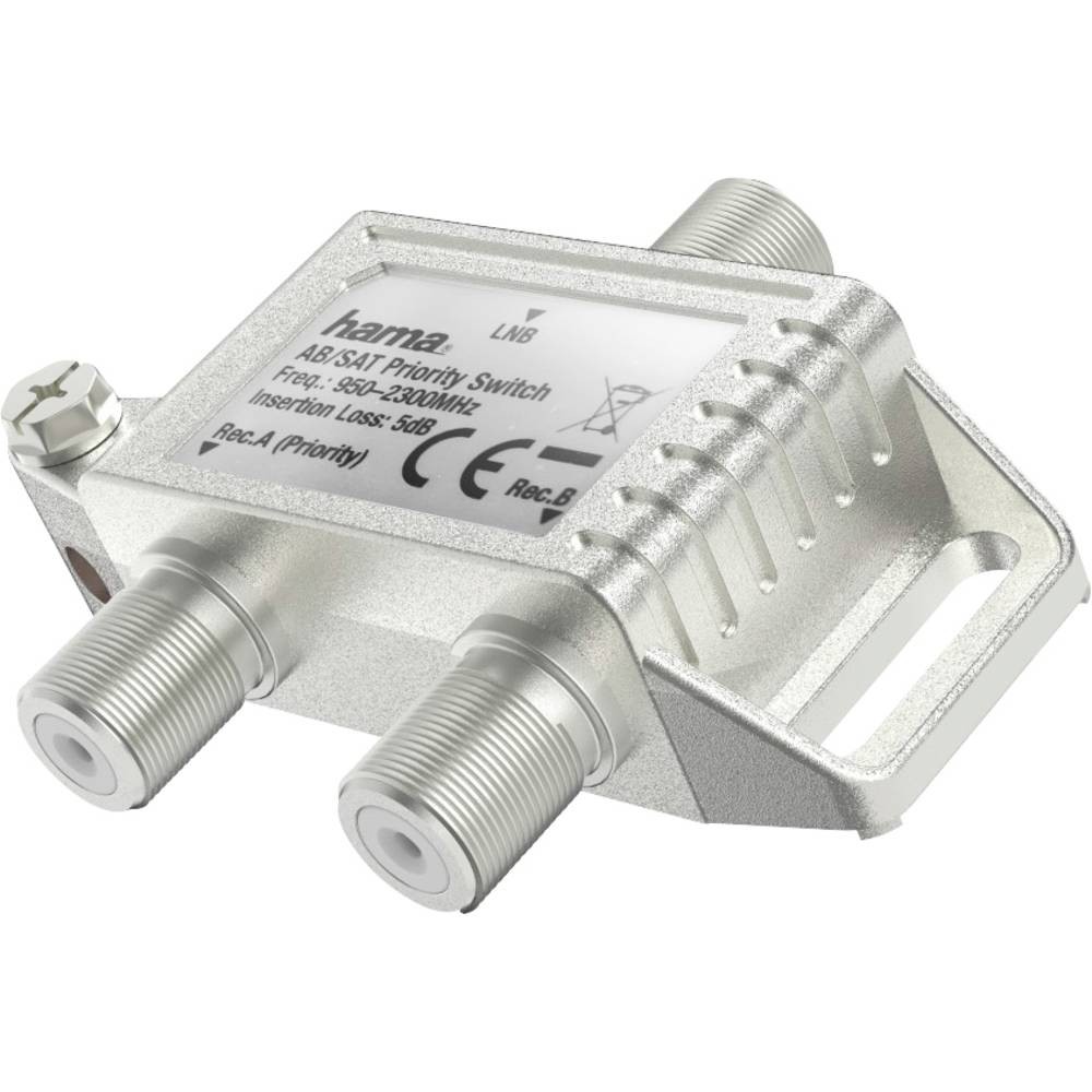 Hama Répartiteur SAT 1 voie répartiteur antenne fiche F pour câble décodeur