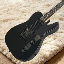 Tele Electric Guitar Mahogany Body Rosewood Fretboard Matte Finish Black Color