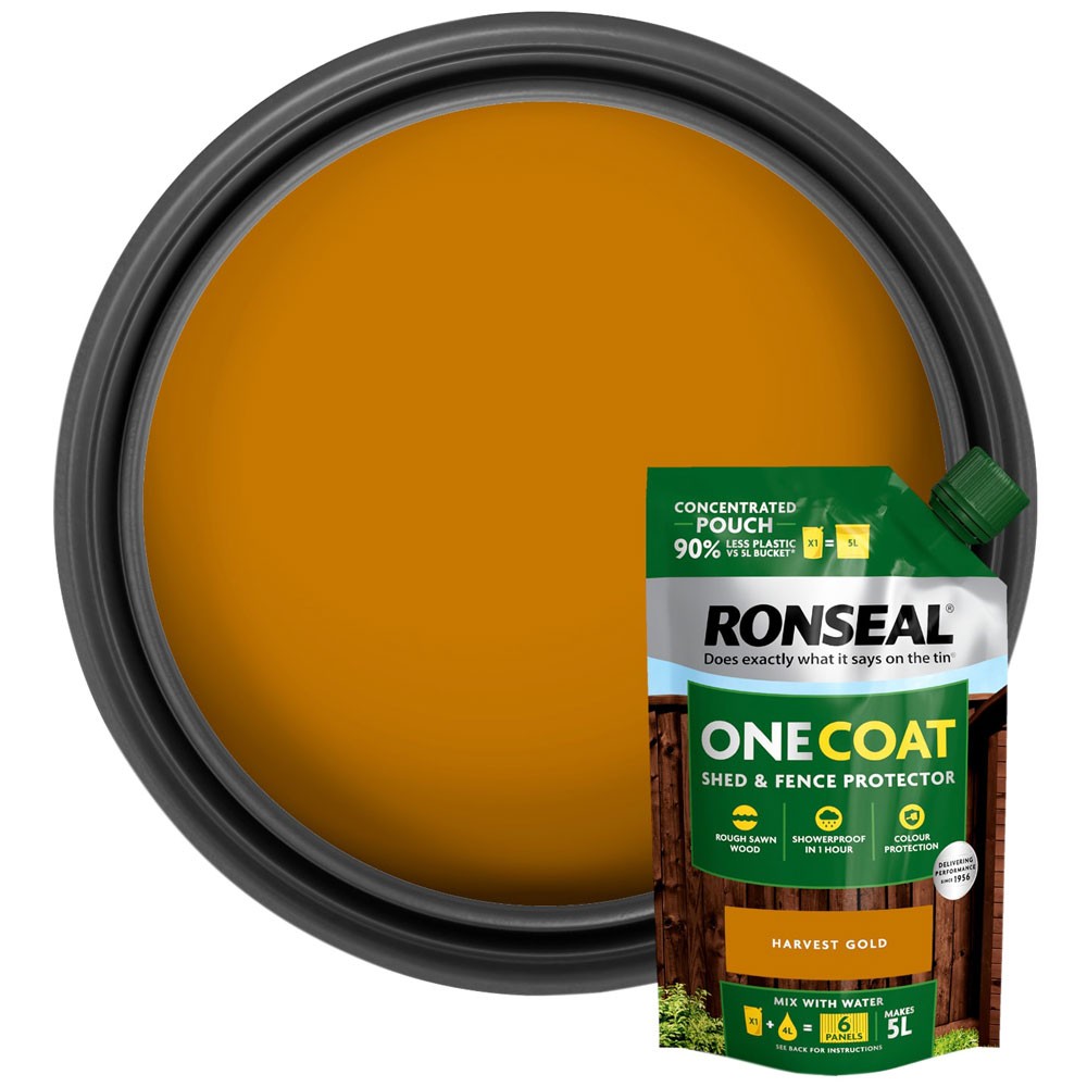 Ronseal One Coat Shed & Fence Refill Harvest Gold 950ml